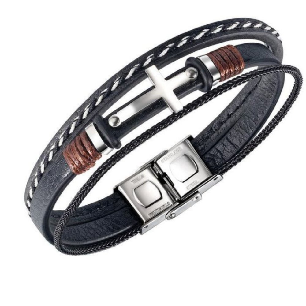 COPY - MULTILAYER CROSS BRACELET.